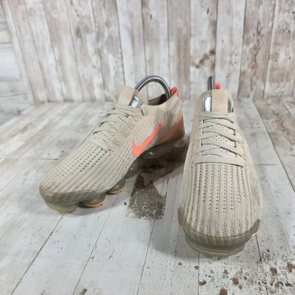 Nike Air VaporMax Flyknit 3 Womens Fossil‎ Sunset Pulse CT1274-200 Pink Tan 8